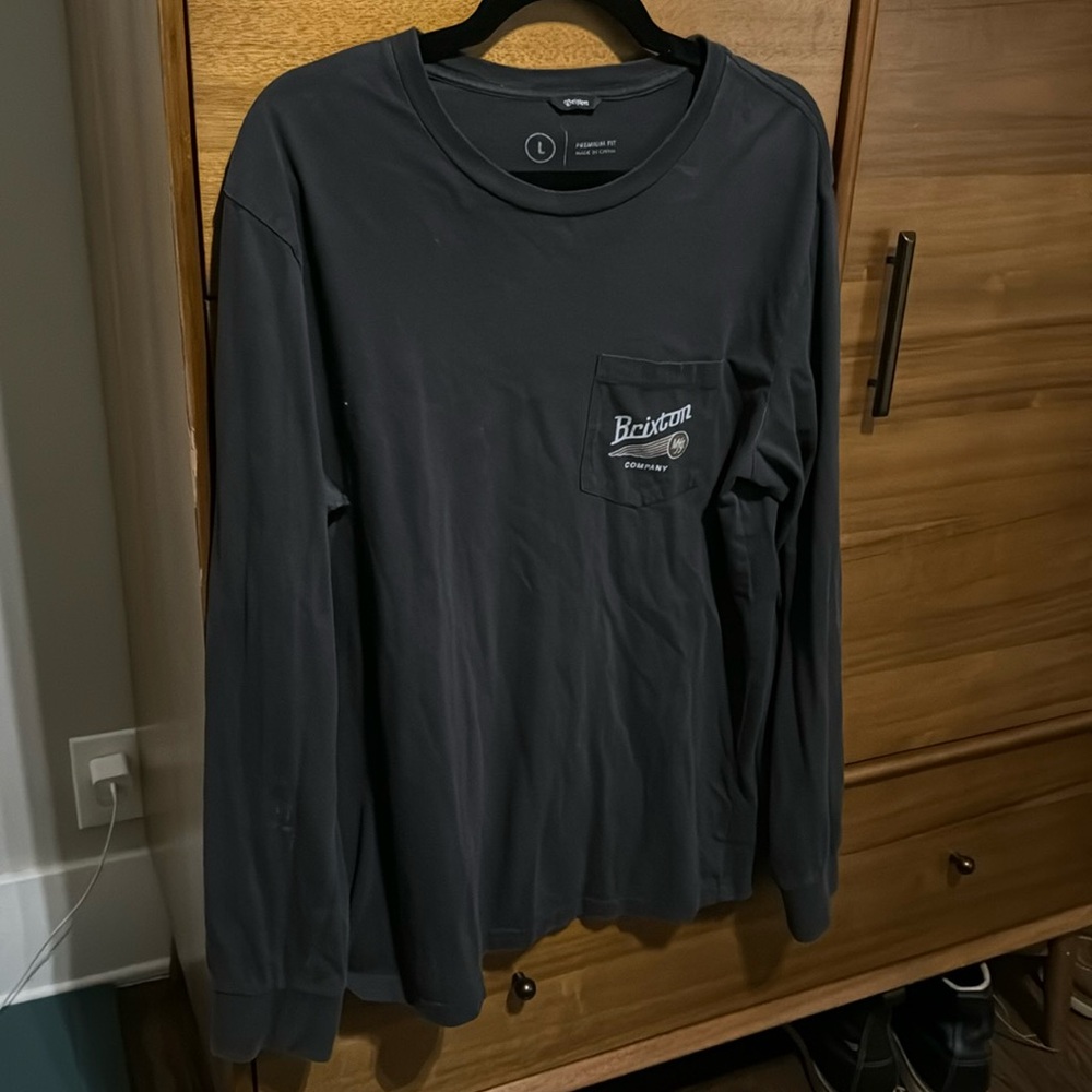 Brixton Dark Grey Long Sleeve Shirt